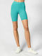 GSA Women's Legging Shorts High Waisted Turquoise