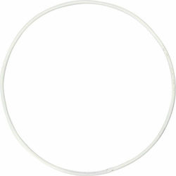 Rayher Metallic Decorative Wreath for DIY Crafts White 10x10cm