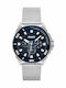 Boss Fresh Ανδρικό Ρολόι 44mm Χρονογράφος Μπαταρίας με Ασημί Ατσάλινο Μπρασελέ