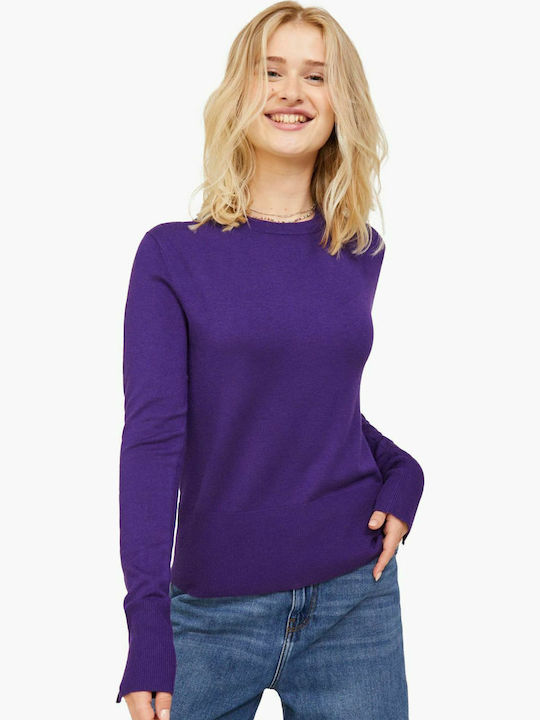 Jack & Jones Γυναικεία Μπλούζα Μακρυμάνικη Μωβ