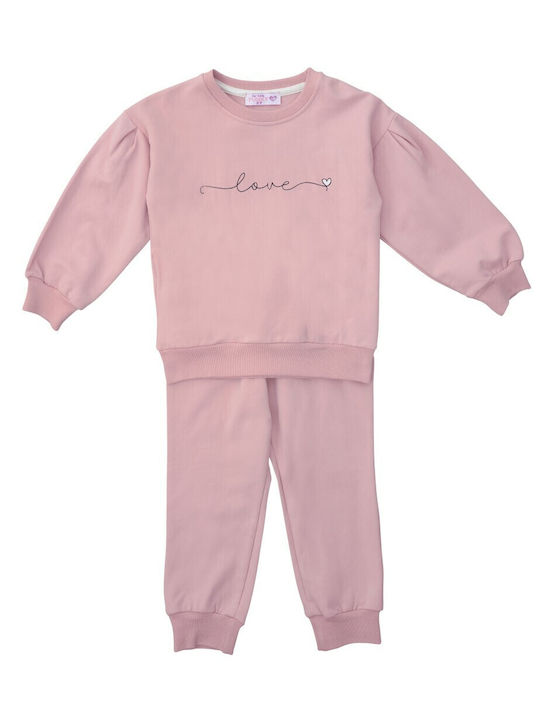 Funky Kids Sweatpants Set Pink 2pcs