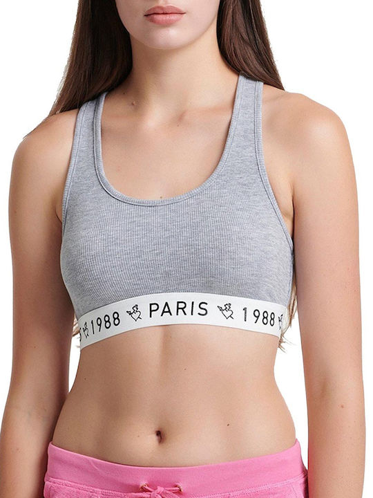 SugarFree Women's Sports Bra without Padding Gray