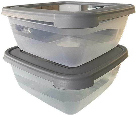 Sidirela Lunchbox Kunststoff Grey 2Stück