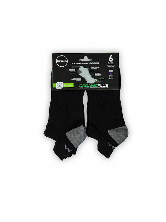 GSA Ultralight Αθλητικές Κάλτσες Μαύρες 6 Ζεύγη