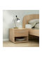 Renato Wooden Bedside Table Urban Oak 44x35x43cm