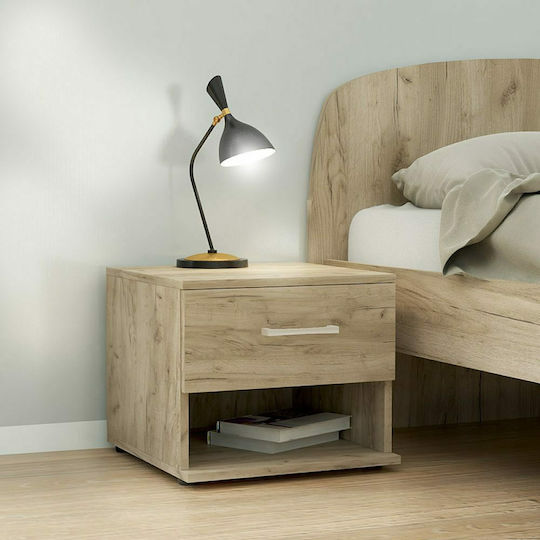 Renato Bedside Table Wooden Gray Oak 44x35x43cm GP035-0031 1