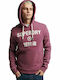 Superdry Vintage Corporation Men's Sweatshirt with Hood Burgundy