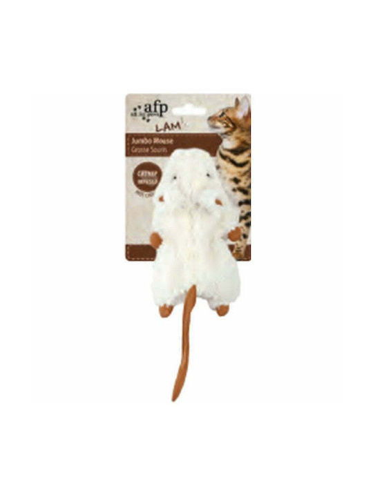 All For Paws Lambswool Jumbo Crinkle Rodent AF2118 Ποντίκι Λευκό