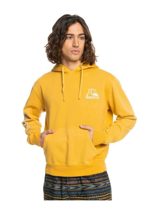 Quiksilver Sweet As Slab Men's Sweatshirt with Hood and Pockets Yellow