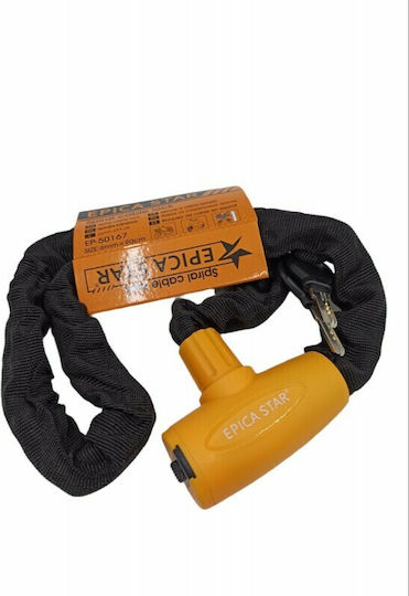 Epica Star Bicycle Cable Lock with Key Black