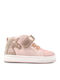 Παιδικά Sneakers High με Σκρατς Ροζ