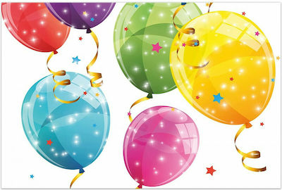 Procos Τραπεζομάντηλο Party Πλαστικό Sparkling Balloons Πολύχρωμο 180x120cm 88151