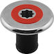 Lalizas Boat Cap INOX Deck Filler Ø38mm with Red Cap for Fuel with Black Base Red