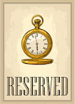 Sign "RESERVED" - Beige