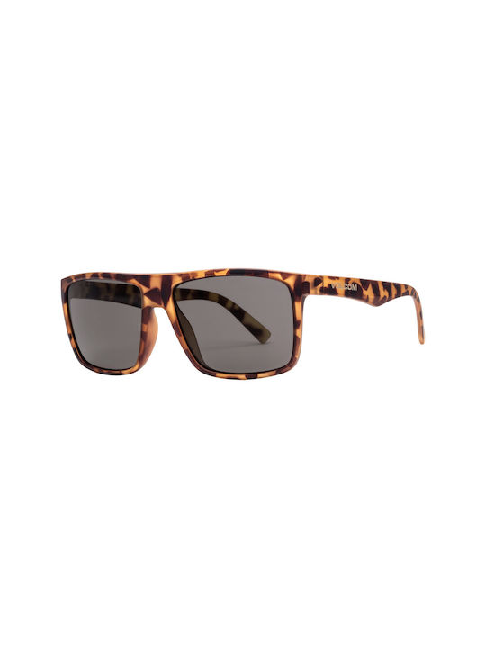 Volcom Franken Sunglasses with Matte Tort / Gray Tartaruga Plastic Frame and Gray Lens VE02202501