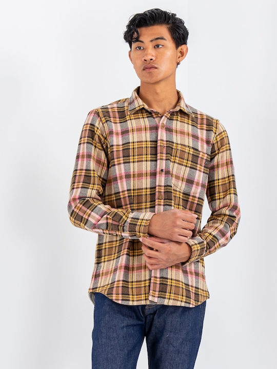 Long-sleeved Shirt Checked Light Melton