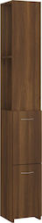 vidaXL Floor Bathroom Column Cabinet L25xD25xH170cm Oak