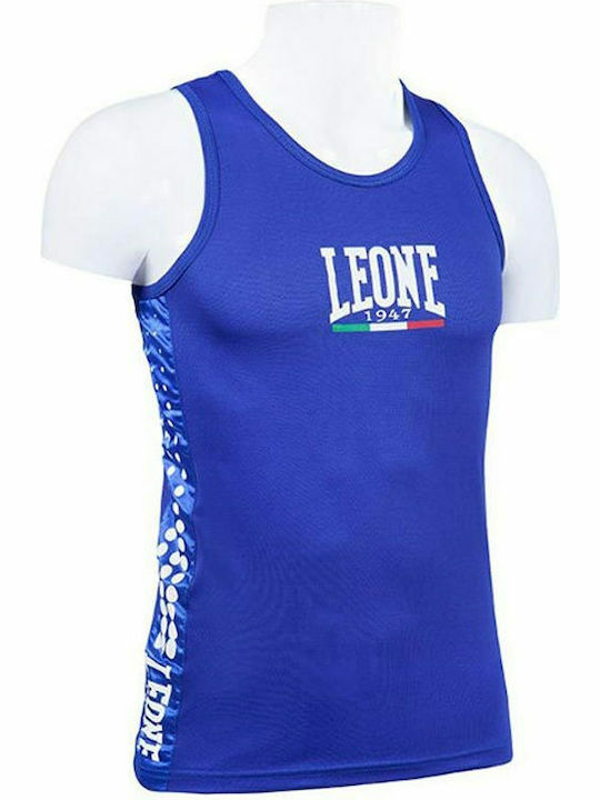 Leone AB726 Sleeveless Shirt for Boxing Blue