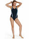 Allover Panel Laneback cu push-up Negru