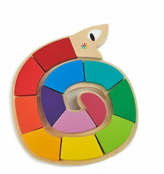 Ξύλινο Παιδικό Puzzle Σφηνώματα Colour me Happy 12pcs Happy