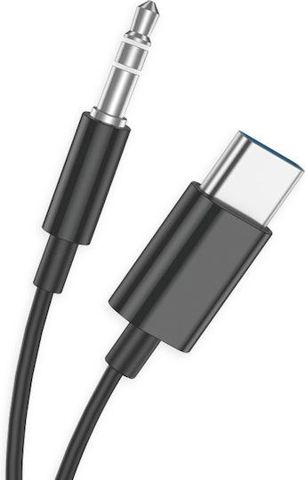 Leewello USB 2.0 Cable USB-C male - 3.5mm Μαύρο 1m YPX-040