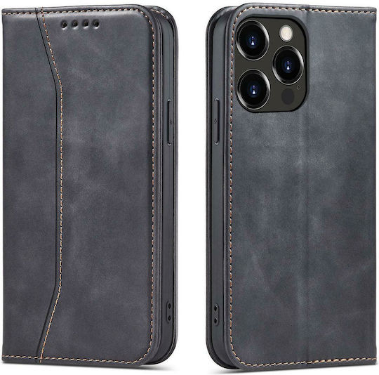 Hurtel Magnet Fancy Wallet Synthetic Leather Black (iPhone 13 Pro Max)