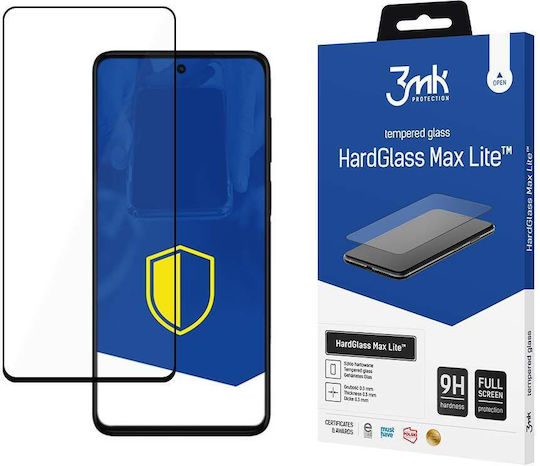3MK HardGlass Max Lite Full Face Tempered Glass Μαύρο (Motorola Moto G42)