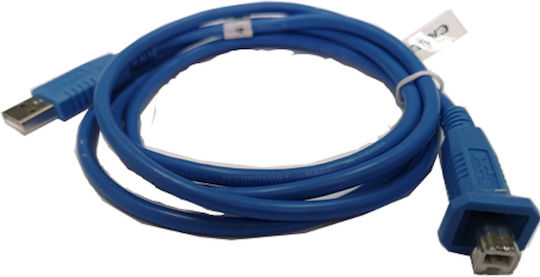 FT Electronics USB 2.0 Cable USB-A male - USB-B male Μπλε 1.5m (FTT16-660)