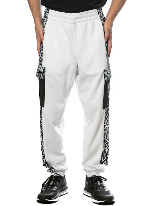 Sweatpants with Elastic White