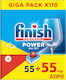 Finish Power All in One 110 Κάψουλες Πλυντηρίου Πιάτων με Άρωμα Λεμόνι