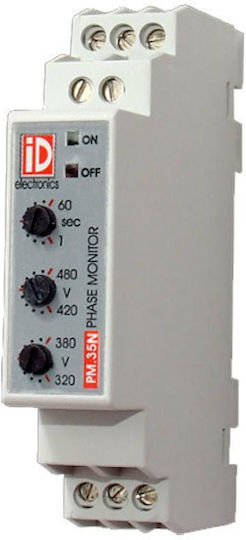 Cronos Electronics PM 35N Τριφασικός Επιτηρητής Τάσης Ράγας