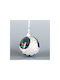 Hanging Ball Ornament Ornament Glass White 10cm with Snowflake