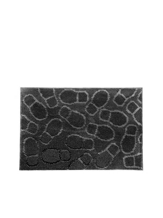 Heinner Fußmatte Rutschfest aus Gummi Vanora Schwarz 40x60cm