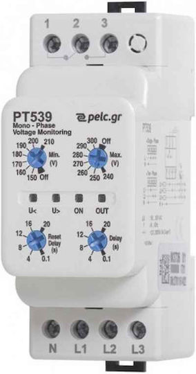 Power Electronics PT539 Τριφασικός Επιτηρητής Τάσης Ράγας