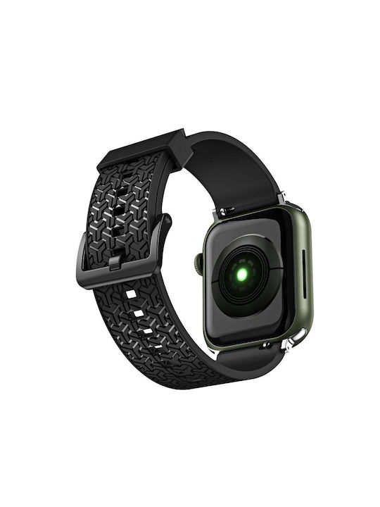 Hurtel Wristband Λουράκι Σιλικόνης Μαύρο (Apple Watch 38/40/41mm)