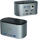Cabletime CB11G Hard Drive Docking Station SATA M.2 (2280)" with Connection USB 3.0 / USB-C (CT-DOCK131-AG2)