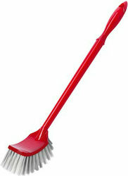 Liao Plastic Cleaning Brush with Handle Red 49x5x10cm