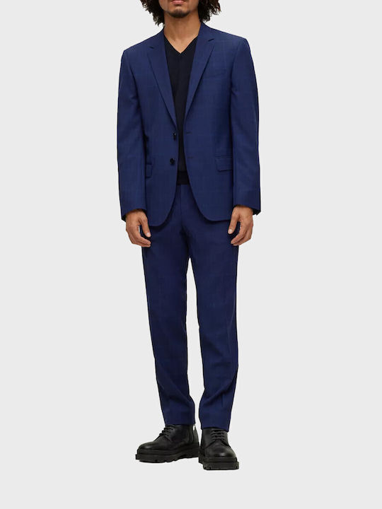 Men's Winter Suit Slim Fit Navy Blue