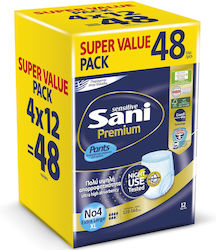 Sani Sensitive Premium Πάνες Βρακάκι XLarge 4x12τμχ Sani Sensitive Premium Πάνες Βρακάκι XLarge 4x12τμχ