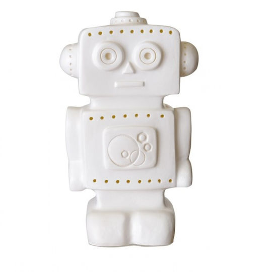 Egmont Lumini LED Lampă decorativă pentru copii Robot Alb 18x10x33εκ.
