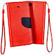 Tel1 Fancy Wallet Synthetic Leather Red / Navy Blue (Galaxy A53)