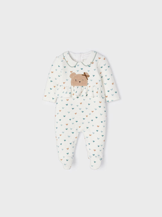 Mayoral Baby Bodysuit Set Long-Sleeved Ecru