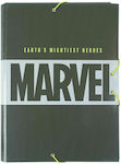 Folder with Rubber Band and Ears for Paper A4 Green Marvel