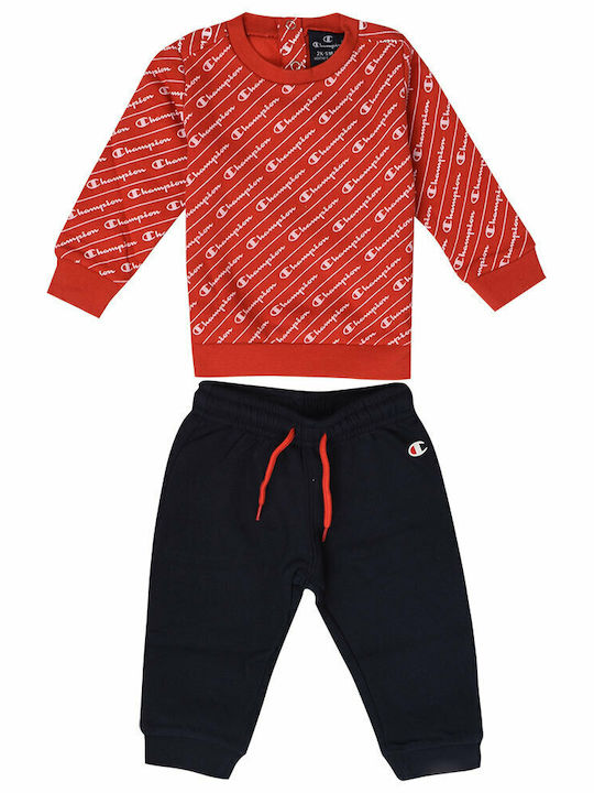 Champion Kids Sweatpants Set Red 2pcs