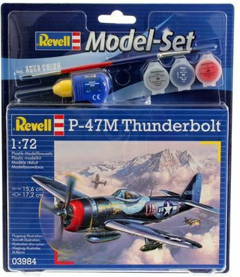 Revell P-47M Thunderbolt Φιγούρα Μοντελισμού Αεροπλάνο 67 Κομματιών σε Κλίμακα 1:72 με Κόλλα και Χρώματα 15.6x17.2εκ.