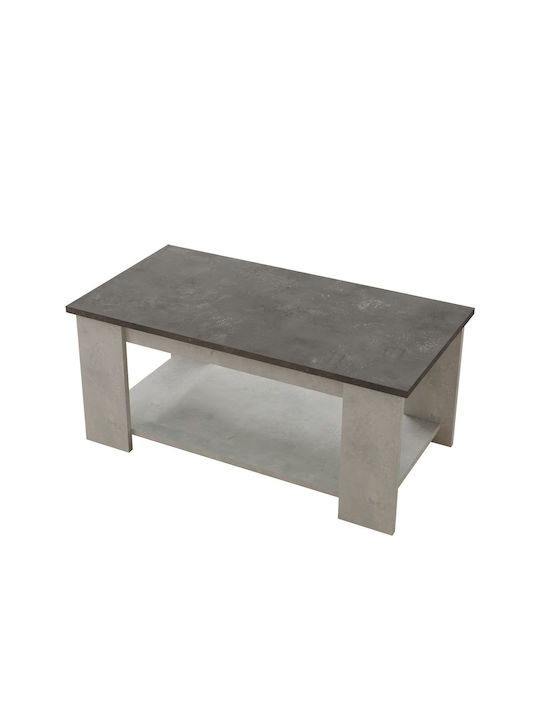 Rechteckig Couchtisch Gray L96.5xB50xH41.8cm