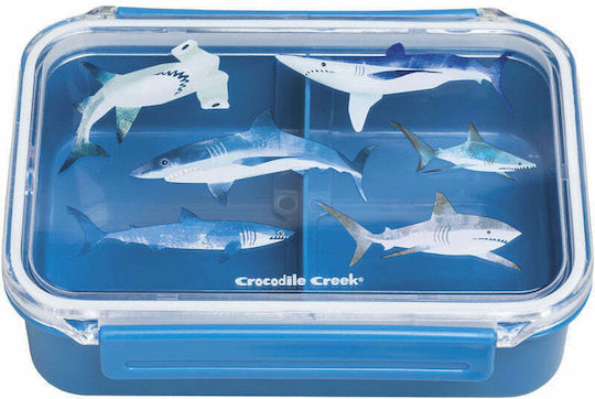 Crocodile Creek Sharks Plastic Kids' Food Container Blue