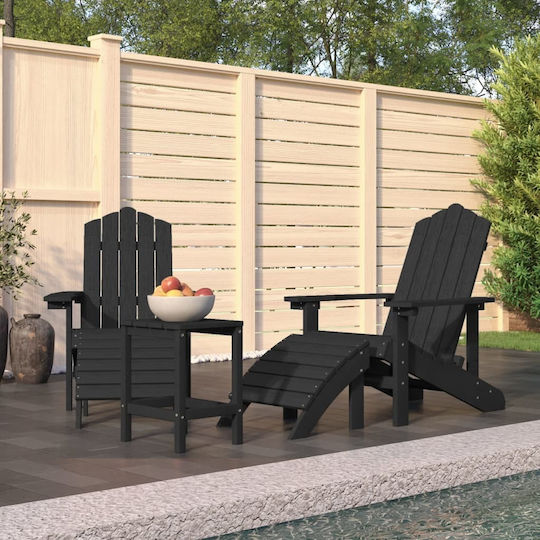 Garten- und Outdoor-Möbelsets für kleinen Raum 3 Stück Anthrazit