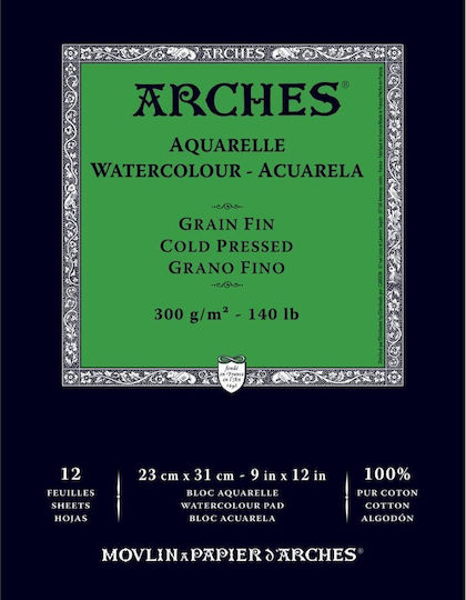 Arches Μπλοκ Ακουαρέλας Arches Aqua 12 Φύλλα