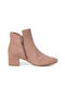 Tamaris Suede Women's Ankle Boots with Medium Heel Old Rose